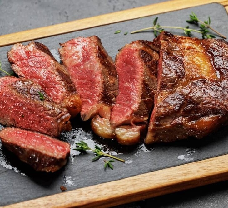 reverse seared ribeye steak