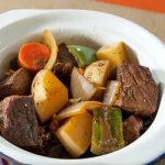flank steak in instant pot with vegetables