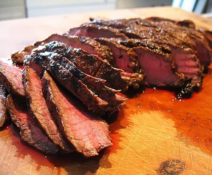 marinated flat iron steak