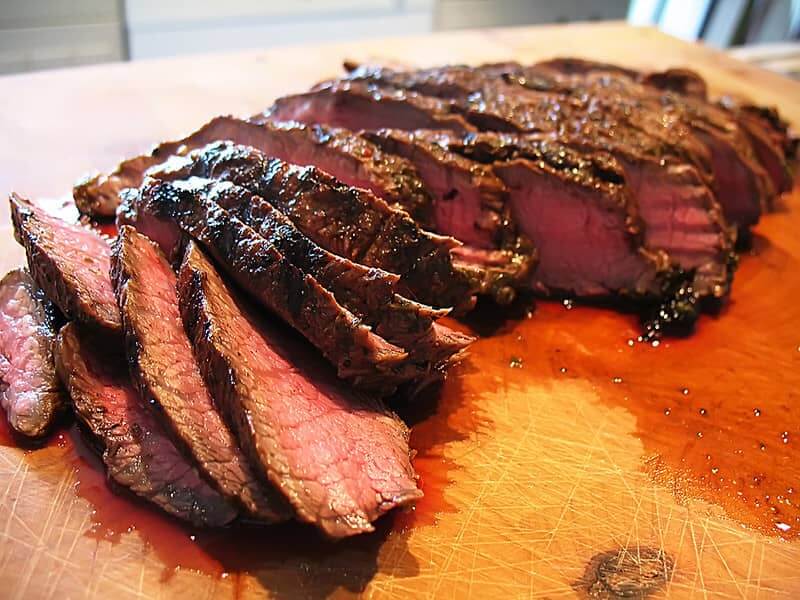 marinated flat iron steak