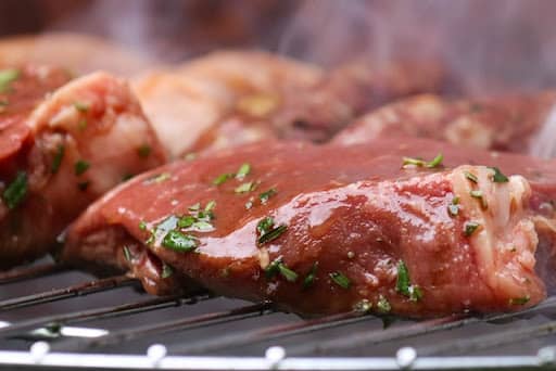 marinated strip steak ready to cook