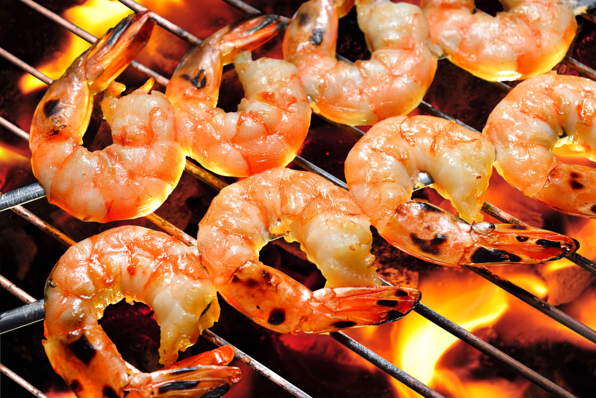 grilling shrimp