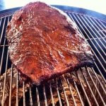 bbq beef brisket on the grill