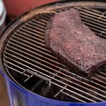 corned beef brisket on the smoker