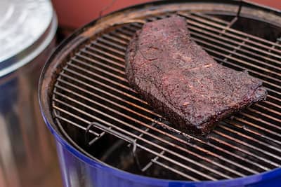 corned beef brisket on the smoker