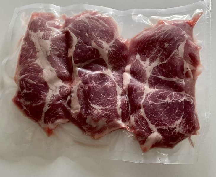 frozen meat in package