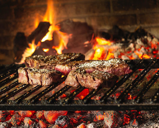 maillard reaction steak over hot coals