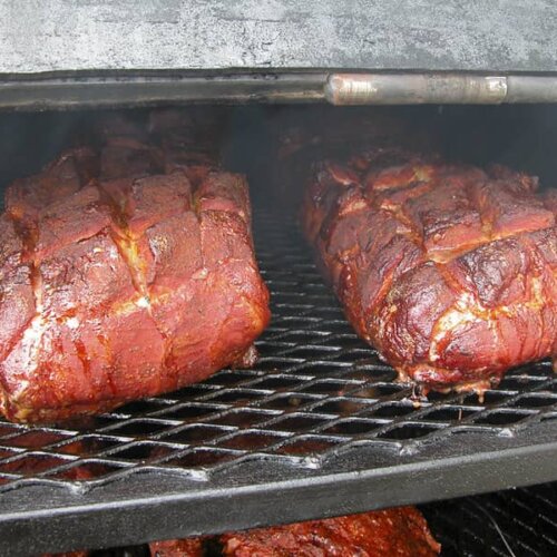 smoking pork butt