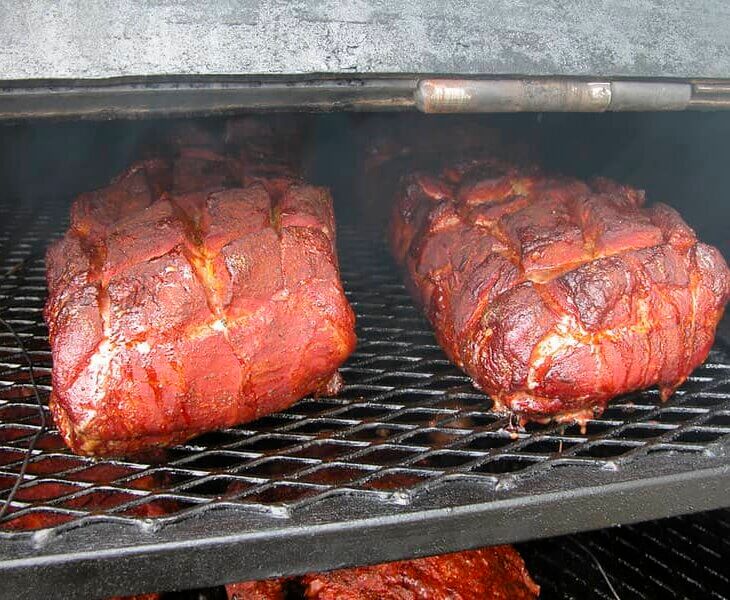 smoking pork butt