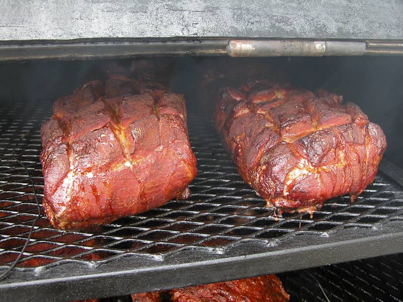 smoking pork butt