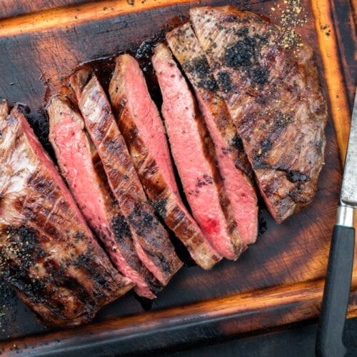 cooked flap steak