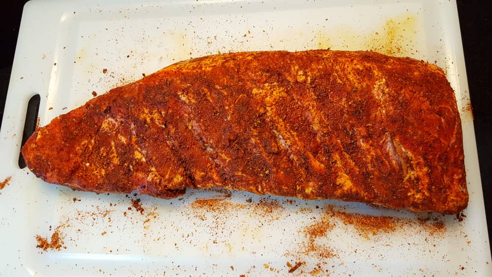 preparing spare ribs for smoking