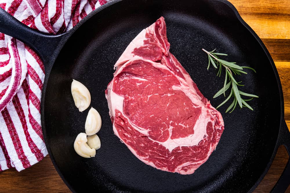 ribeye steak ready to cook