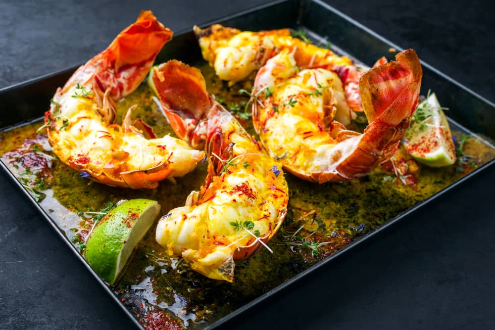 reheat lobster tails in oven pan
