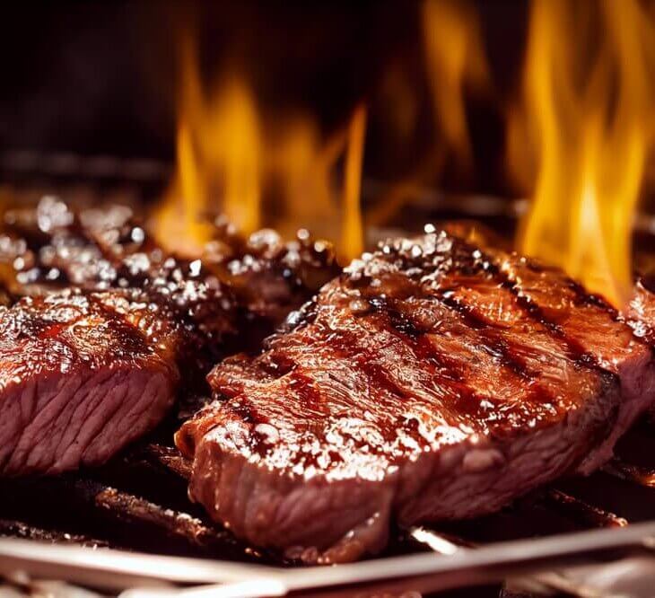 grilling steak