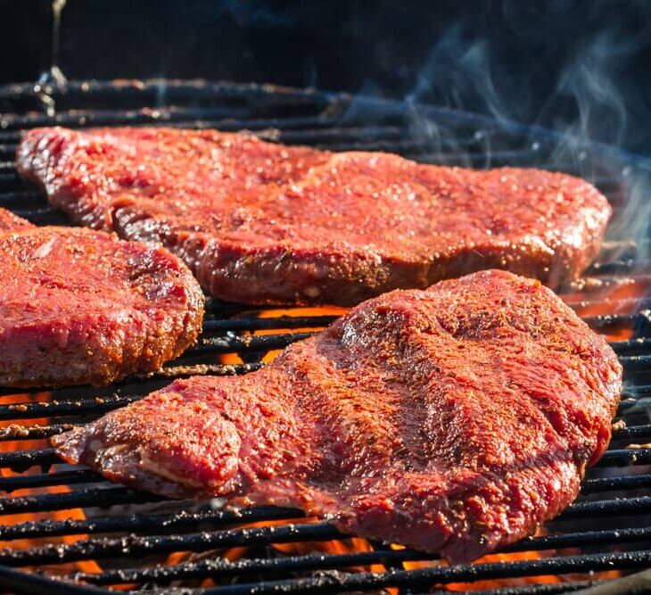 smoking steaks