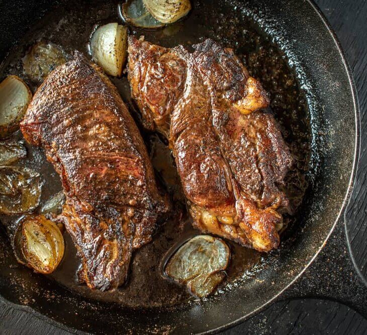 pan seared flank steak