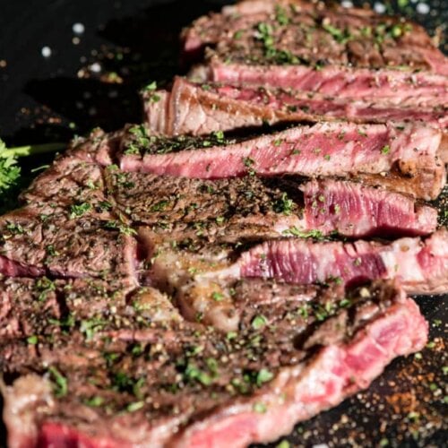 marinated flat iron steak