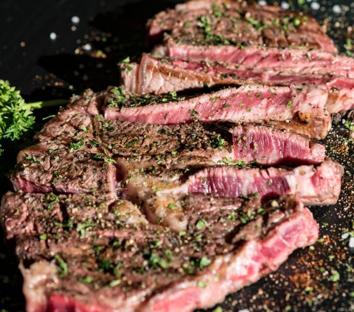 marinated flat iron steak
