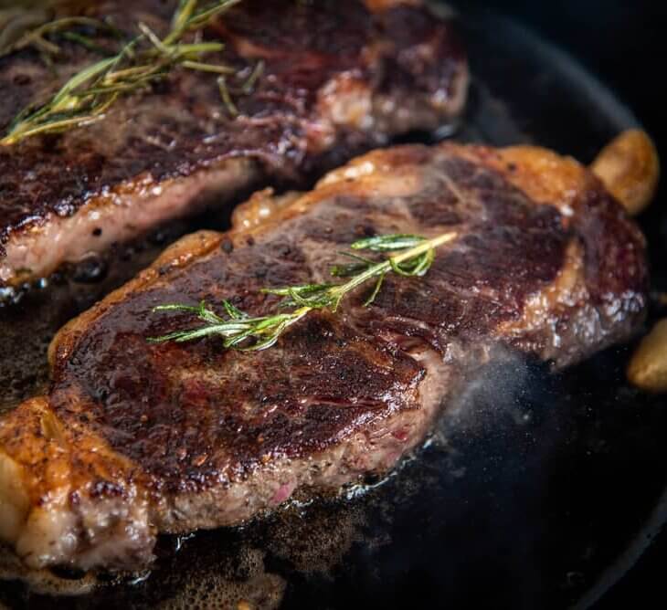 pan seared strip steak