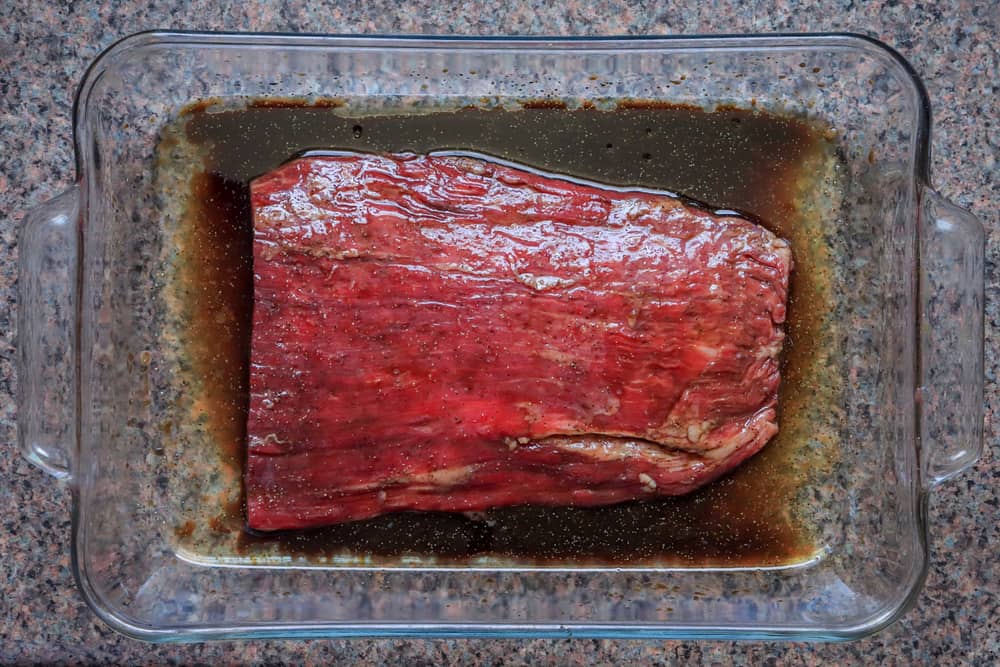 marinated flat iron steak