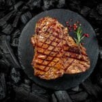 oven cooked t bone steak