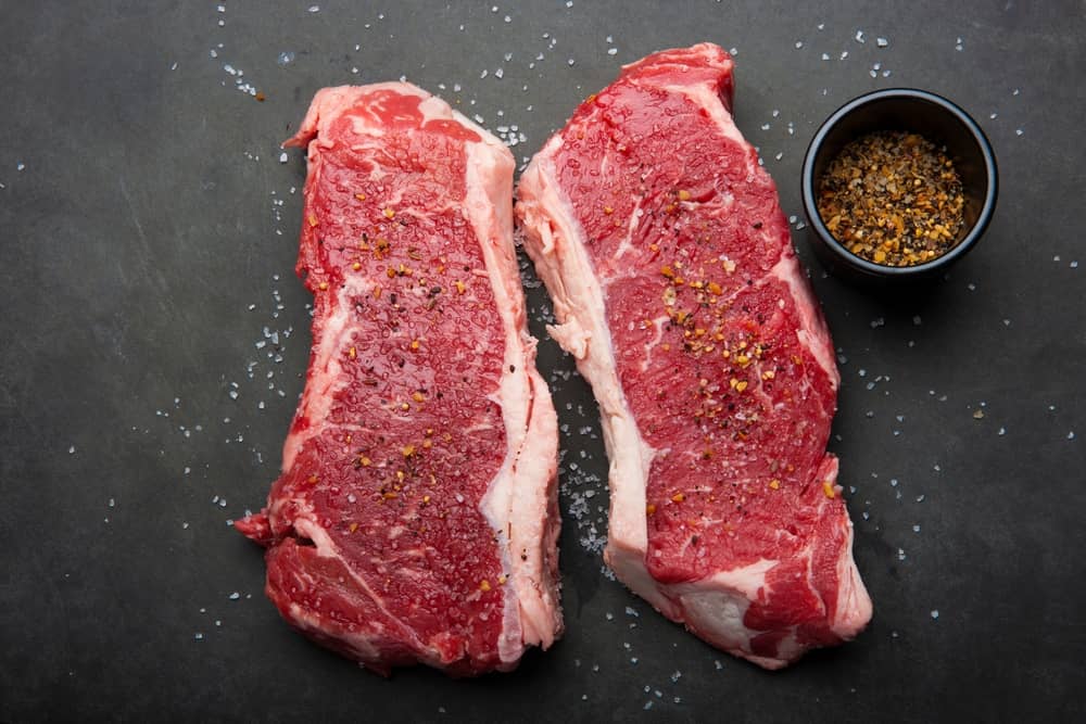 seasoned sirloin steak