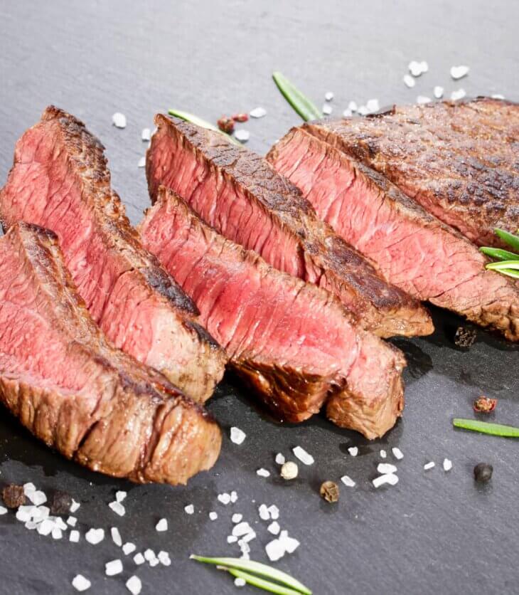 sirloin cooked medium rare