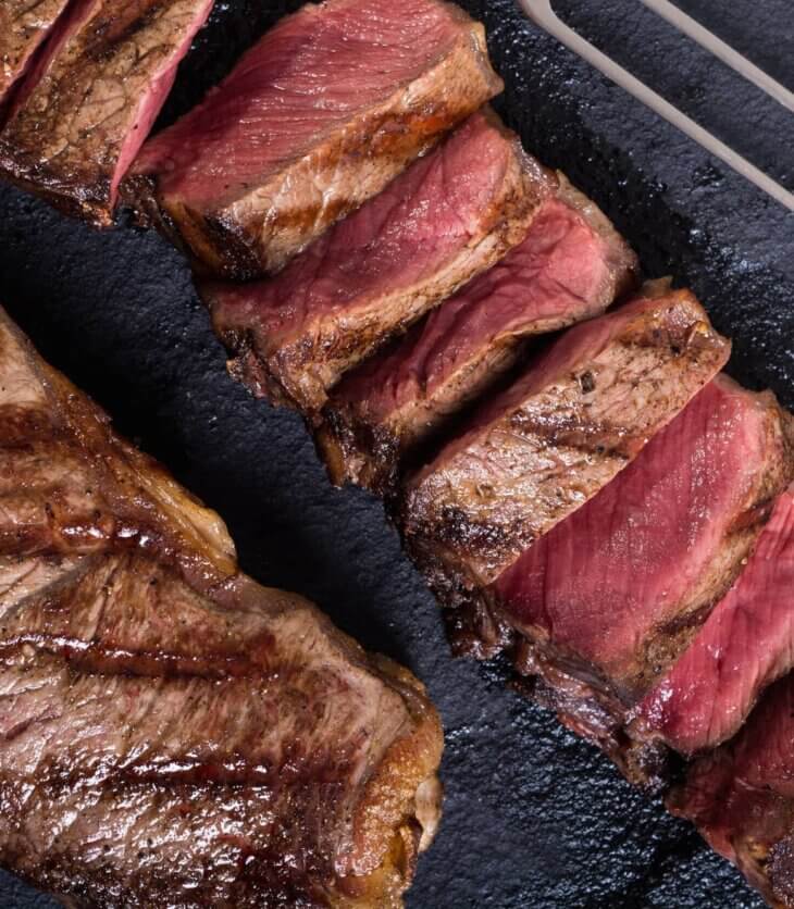 new york strip steak and top sirloin steak