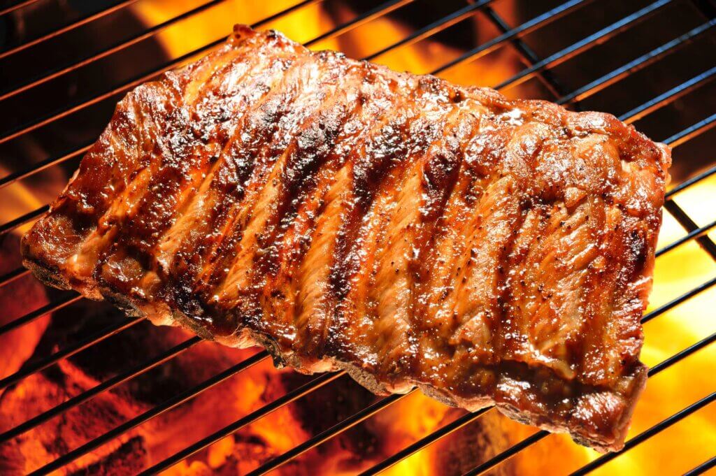 cooking pork rib roast on the grill
