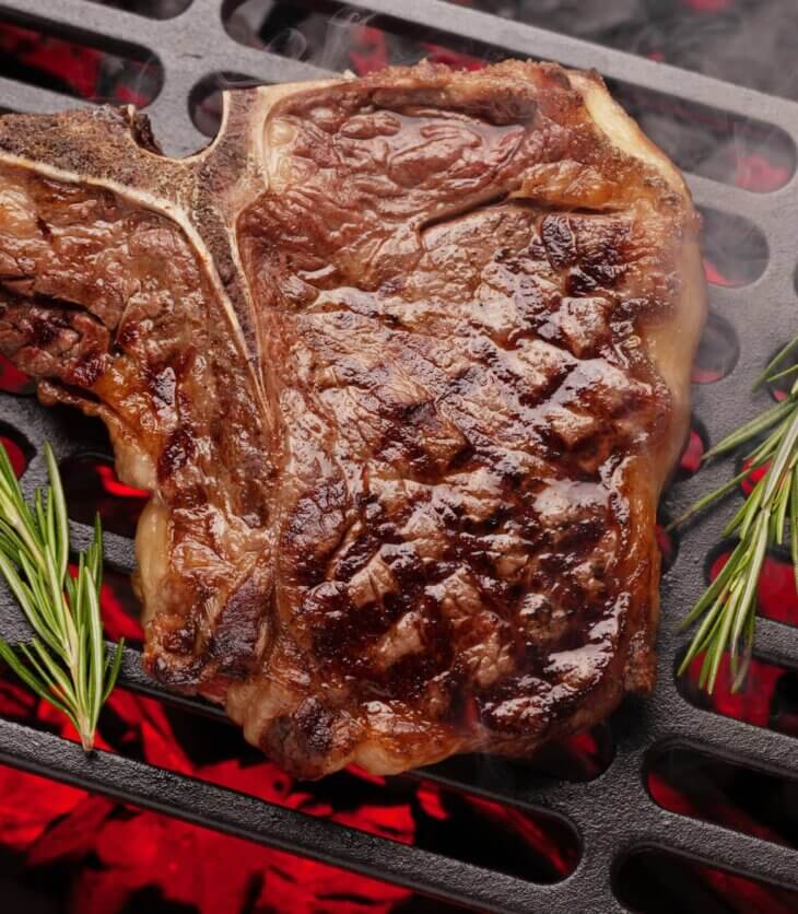 porterhouse steak on the grill