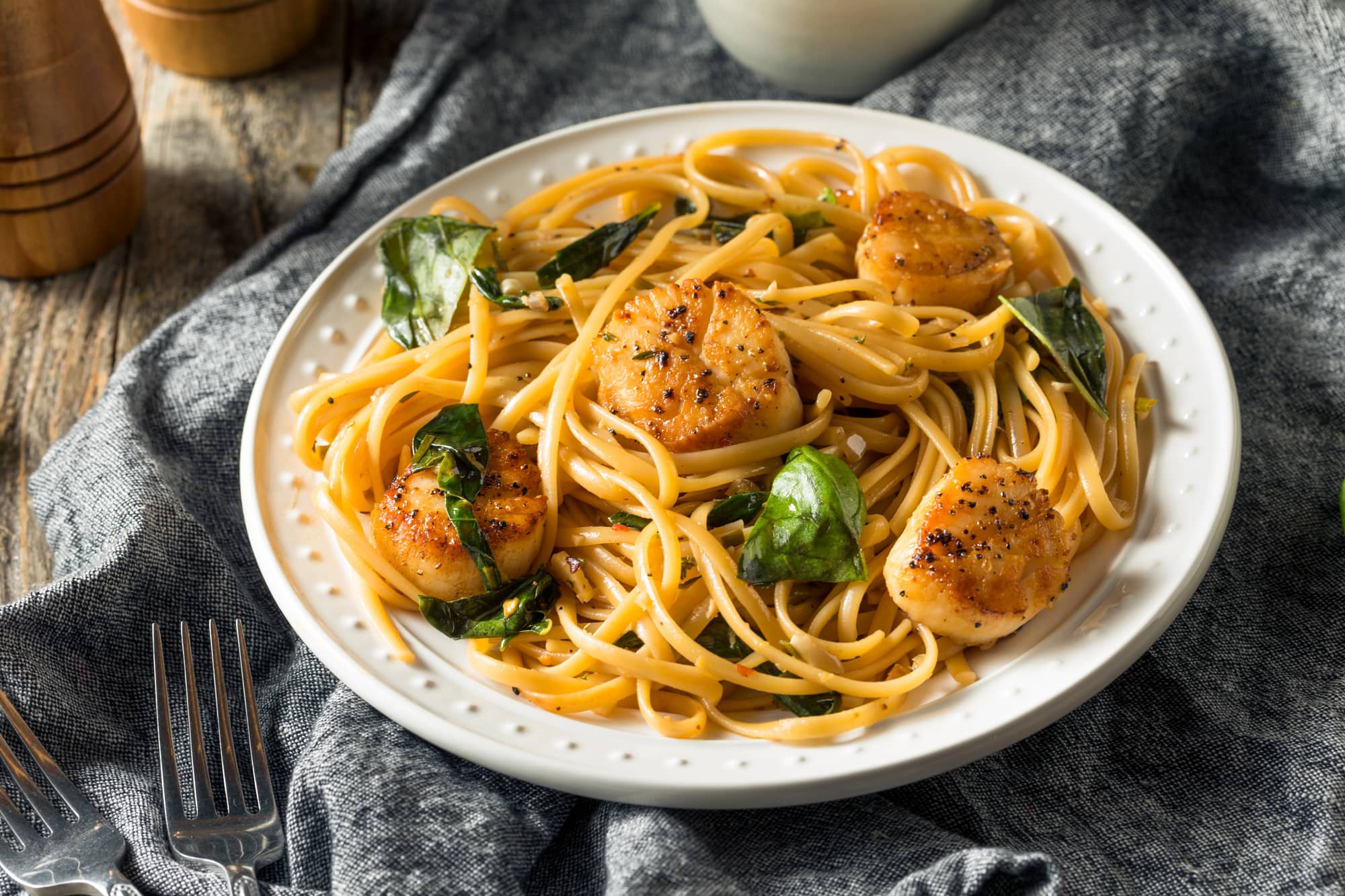 scallops and pasta
