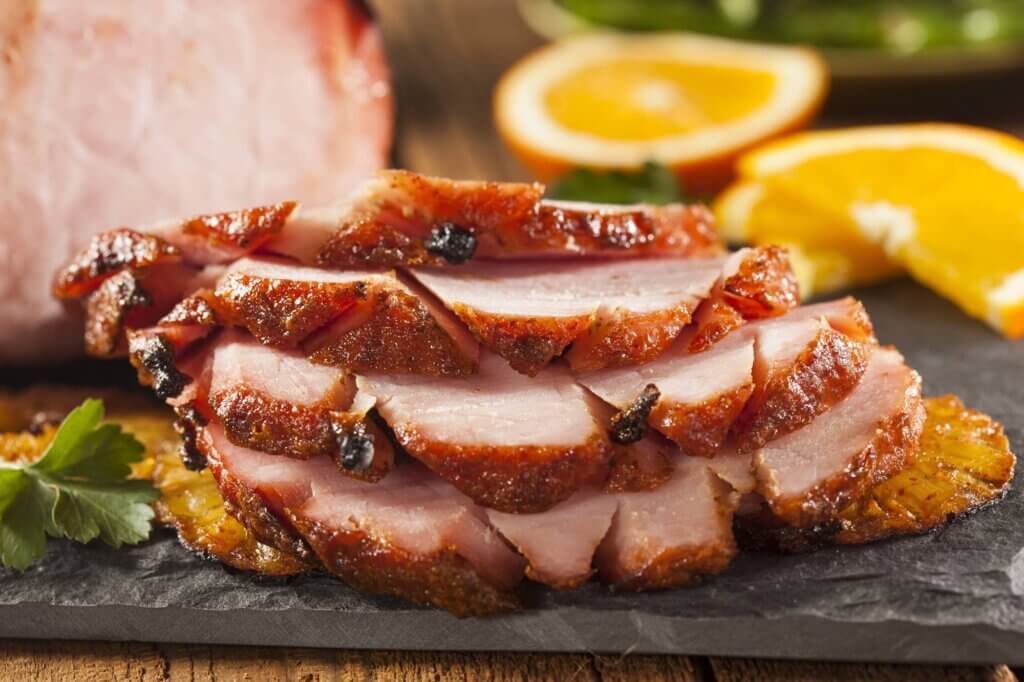 honey baked ham slices