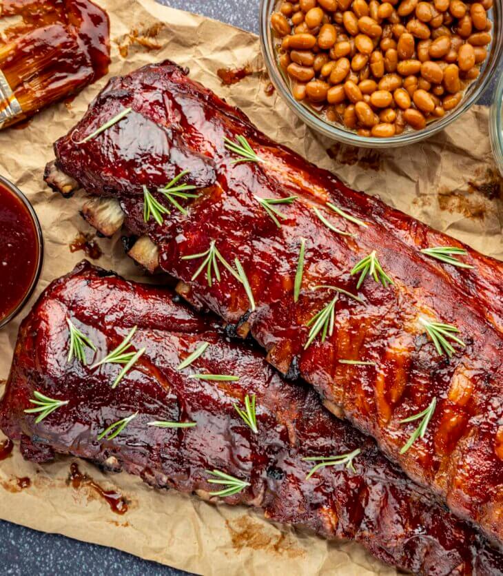 spare and baby back ribs