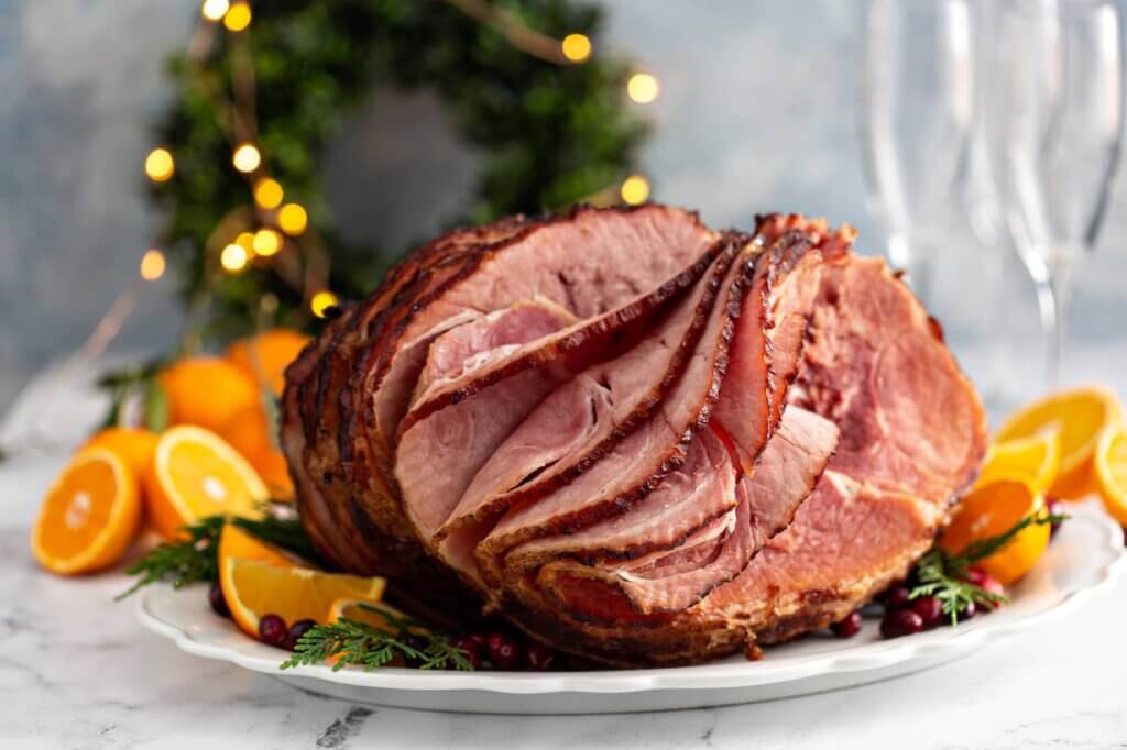 cooked spiral ham