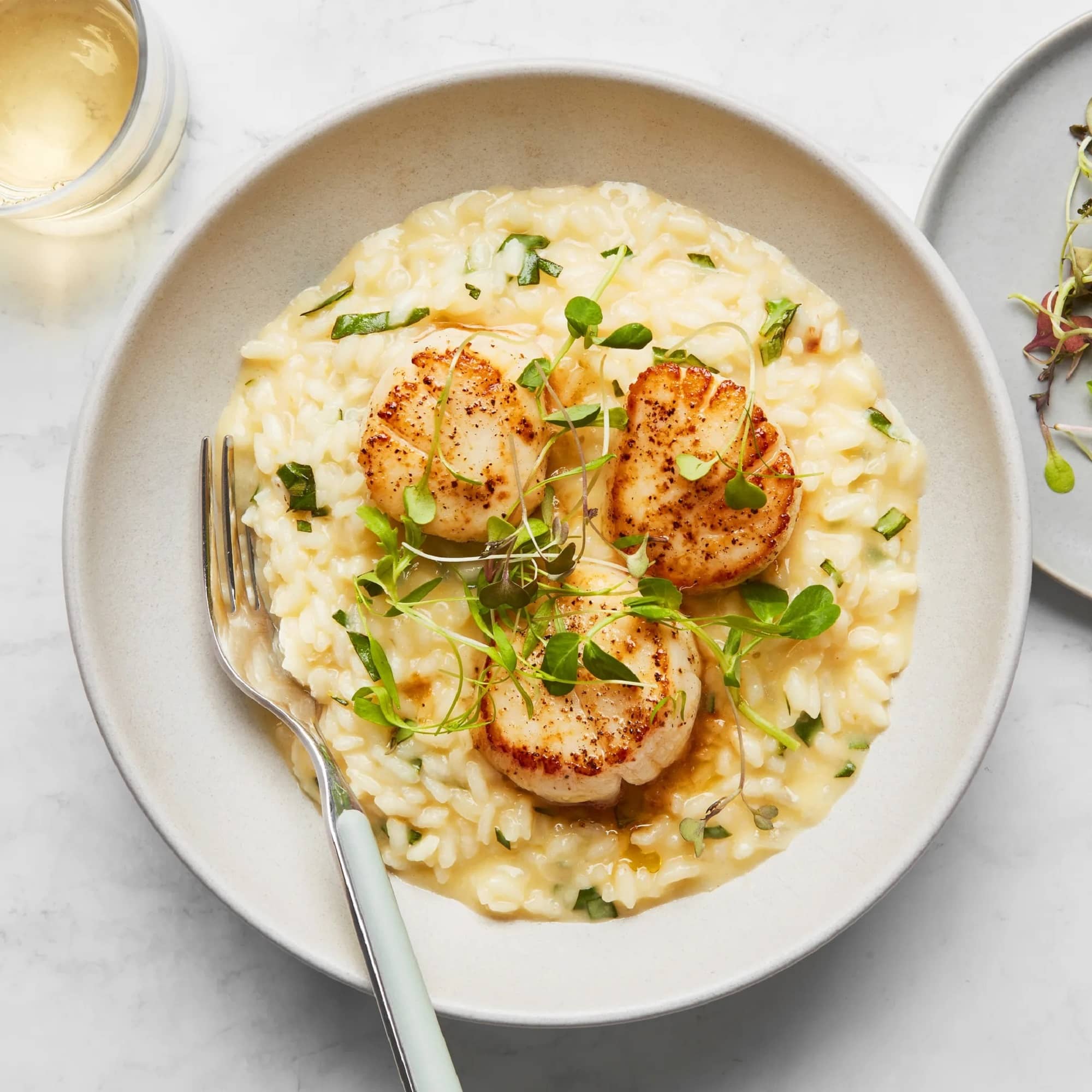 scallops and rice