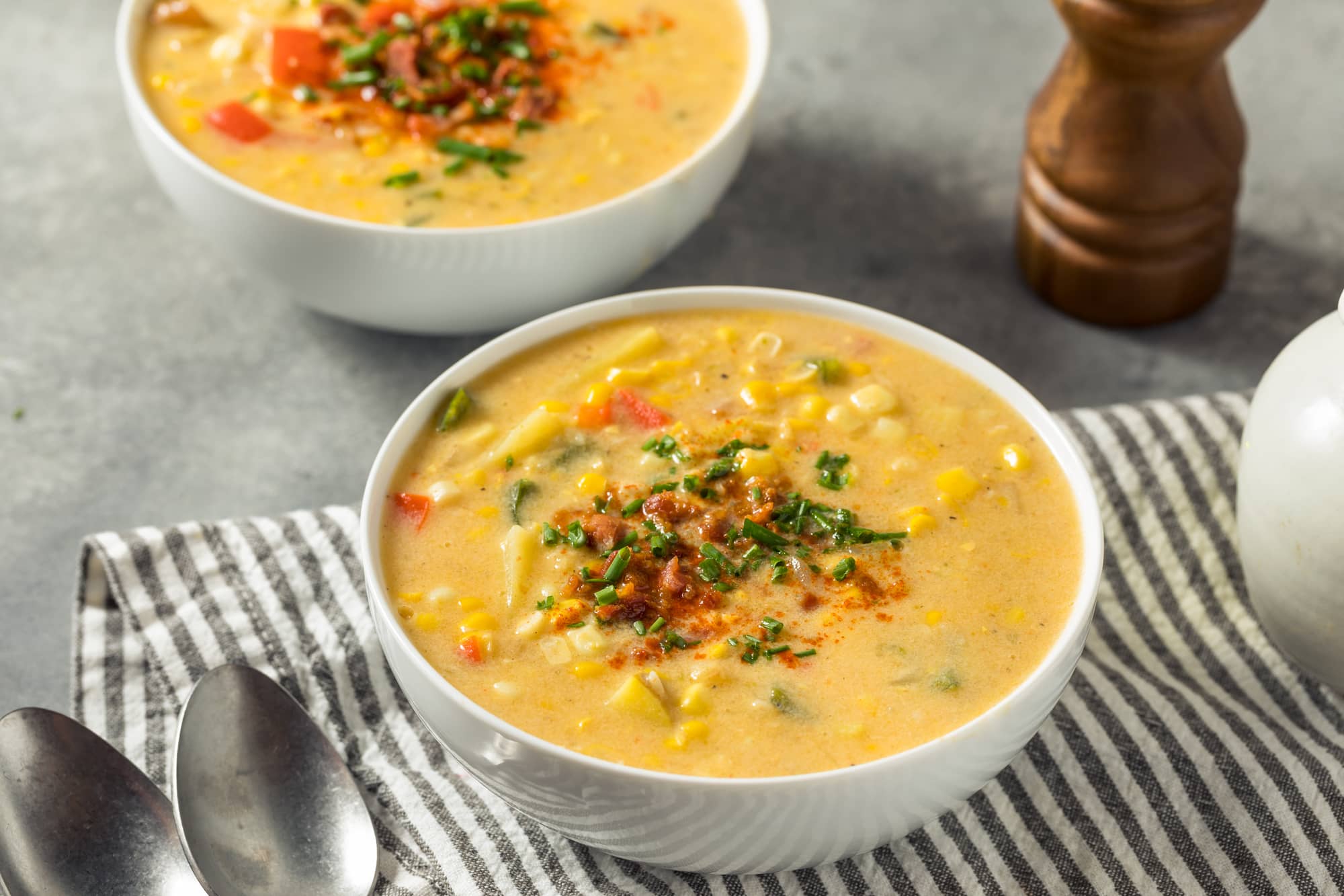 scallops and corn chowder