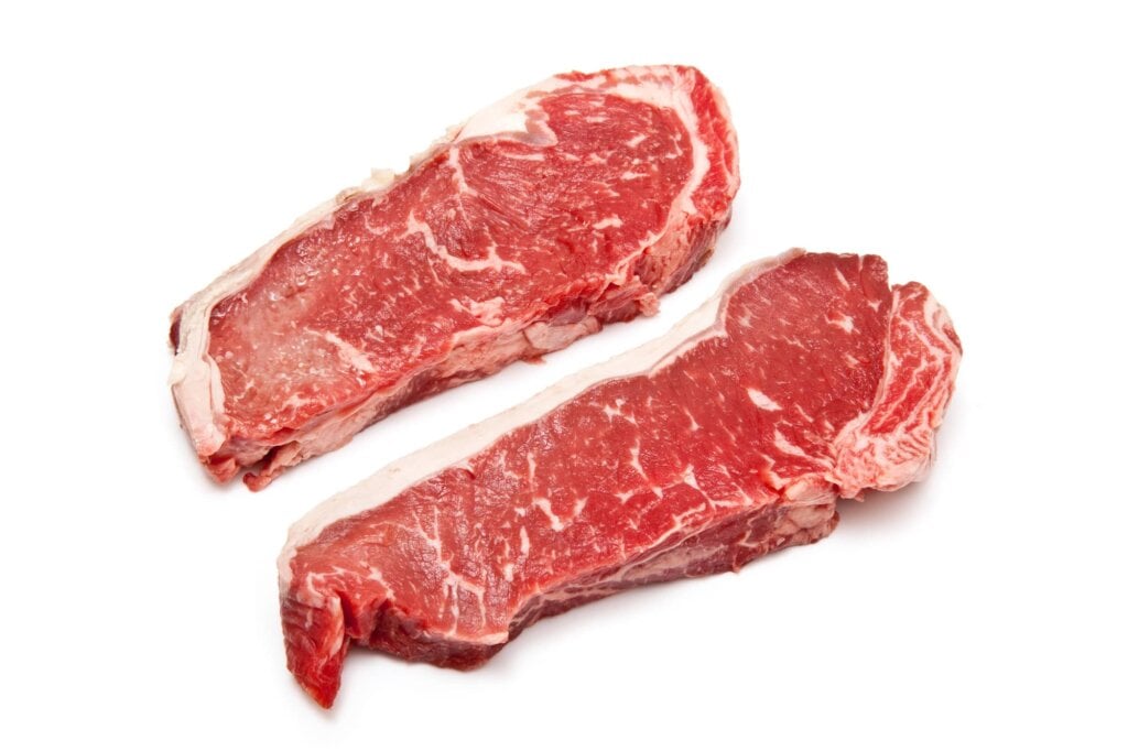 raw sirloin steaks