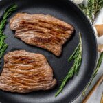 broiled flat iron steak