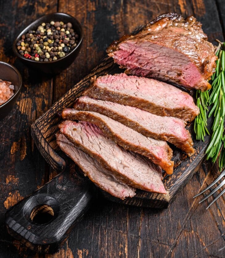 reverse seared tri tip steak