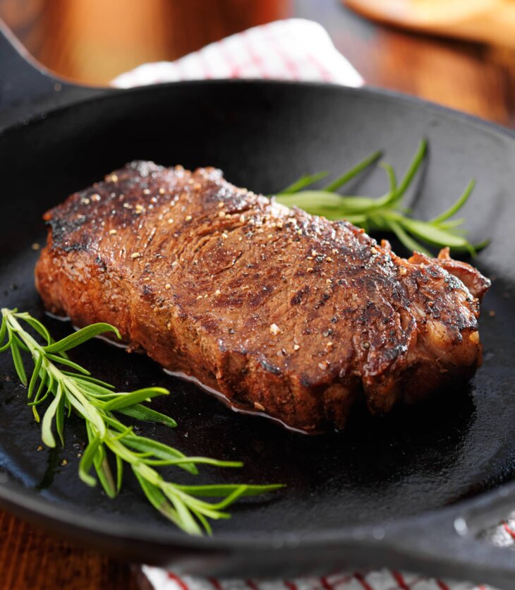 broiled new york strip steak