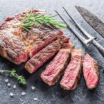 cooked ribeye steak