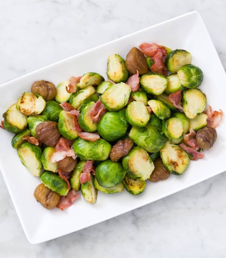 brussel sprouts with chestnuts and bacon
