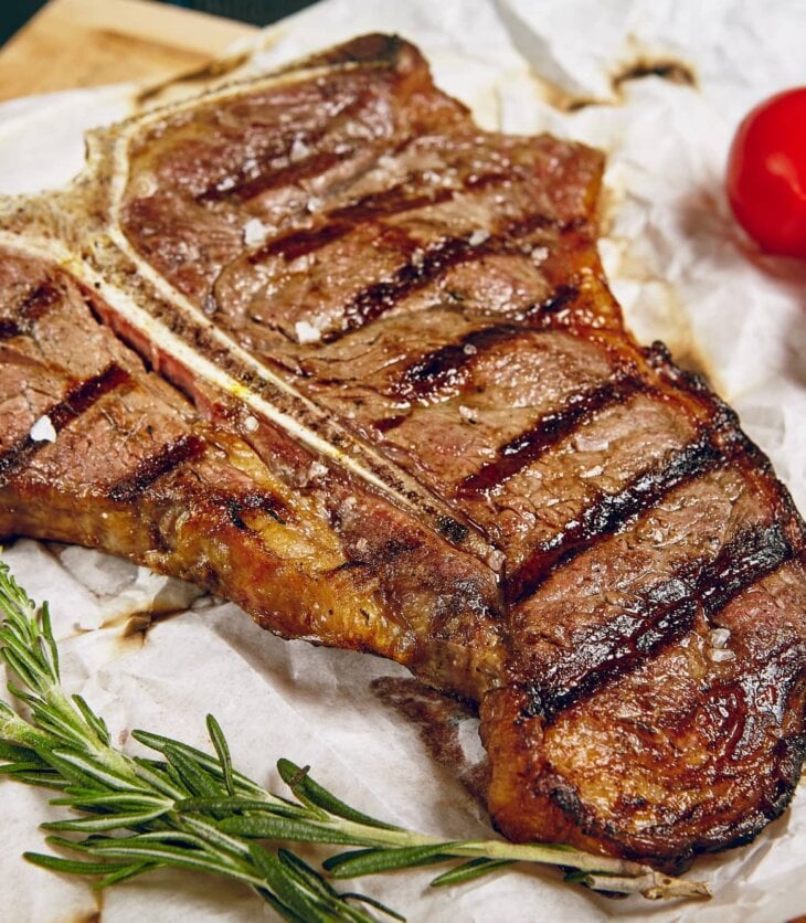 grilled t-bone steak