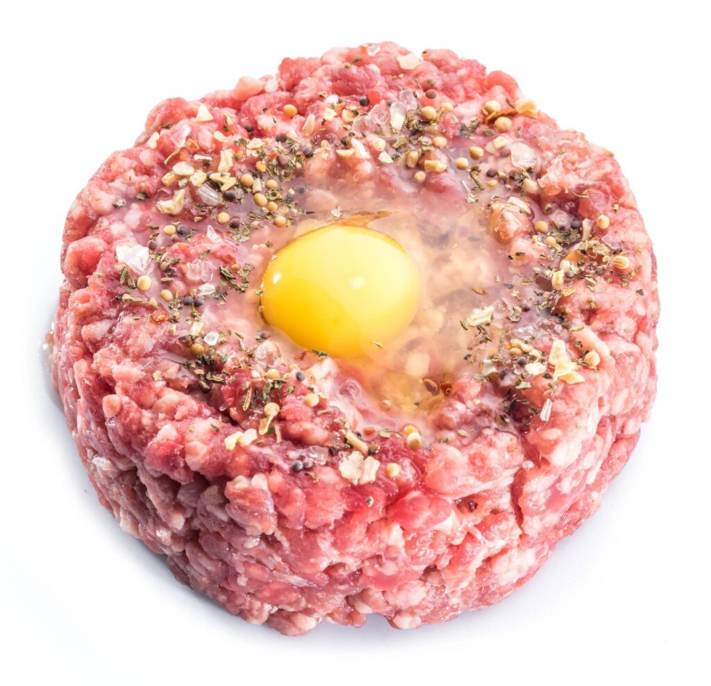 preparing hamburger steaks