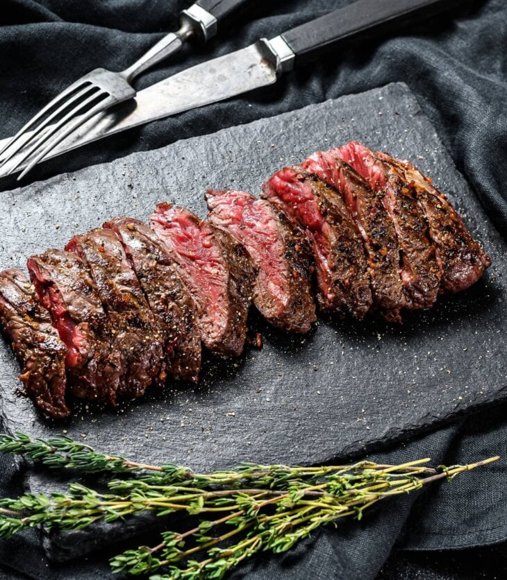cooked skirt steak