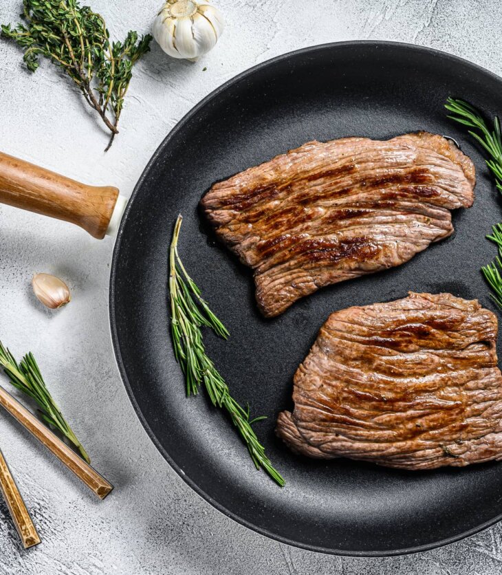 reverse sear flat iron steak