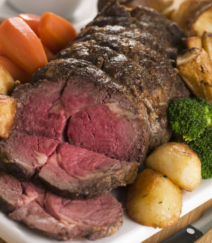 ribeye roast with vegetables
