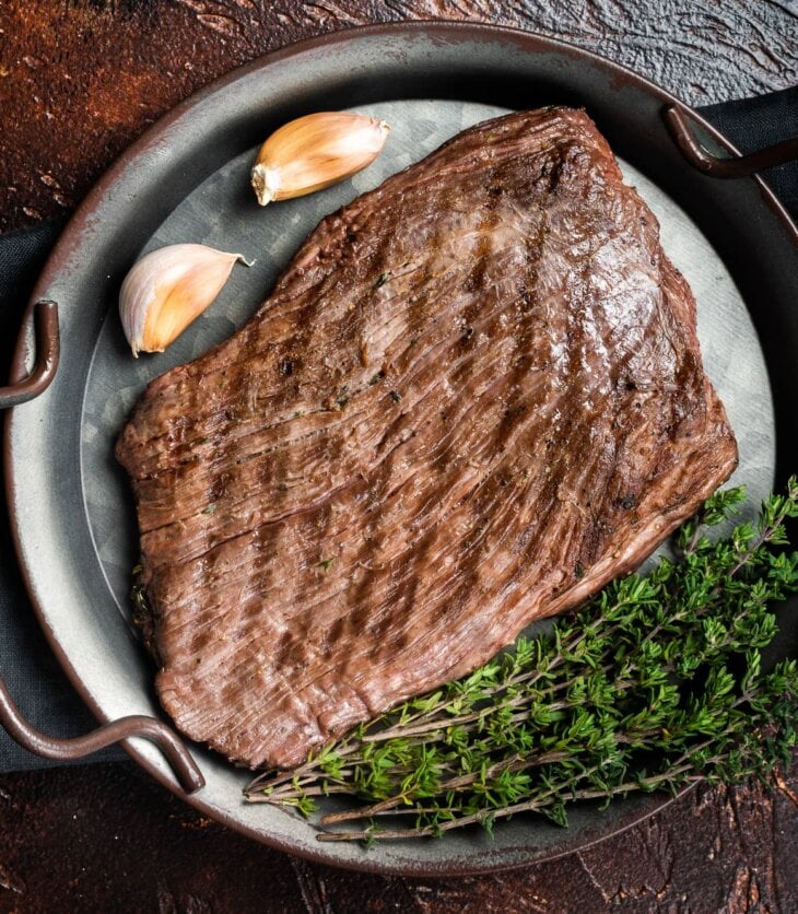 reverse seared flank steak