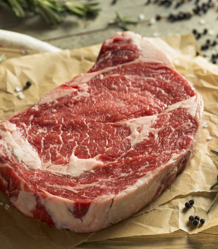 thick cut ribeye steak